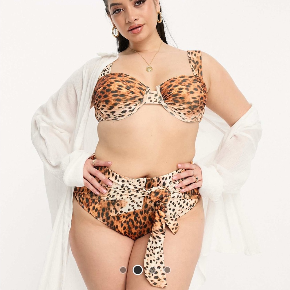 River Island Animal Print Bikini Set